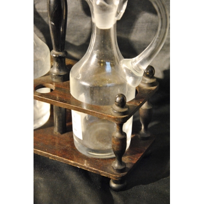 Glass oil and vinegar set by Moinat SA – Antiques and home décor