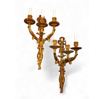 Paire d'appliques style Louis XVI