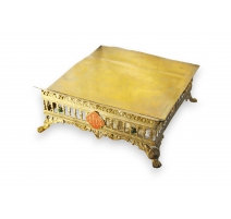 Colonne style Louis XVI en bois laqué et bronze