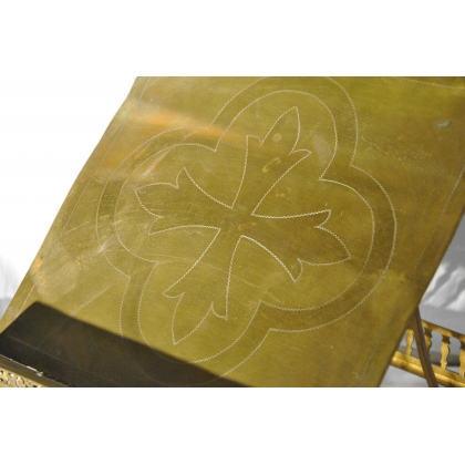 "IHS" bookend, in openwork brass, from  Moinat SA  - Antiques and home décor