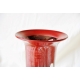 Vase en verre de St-Prex rouge et noir