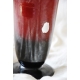 Vase en verre de St-Prex rouge et noir