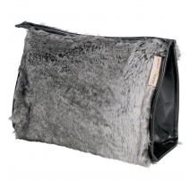 Grand sac de beauté en fausse fourrure