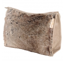 Grand sac de beauté en fausse fourrure