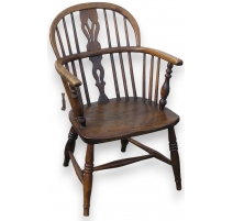 Fauteuil "Windsor" en chêne