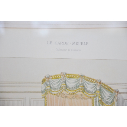 Engraving: ‘Le Garde-meuble, Lit de bout’ by Moinat SA – Antiques and home décor – Engravings, lithographs