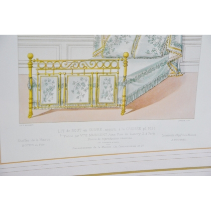 Engraving: ‘Le Garde-meuble, Lit de bout’ by Moinat SA – Antiques and home décor – Engravings, lithographs