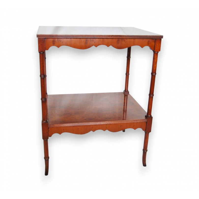  Petite table à 2 plateaux en if sur  Moinat SA  - Antiquités décoration