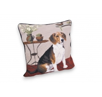 Coussin en tapisserie "Beagle"