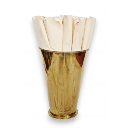 Corbeille à papier ovale en laiton