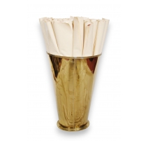 Corbeille à papier ovale en laiton