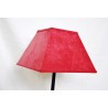  Lampe "Vénus" avec abat-jour carré rouge sur  Moinat SA  - Antiquités décoration
