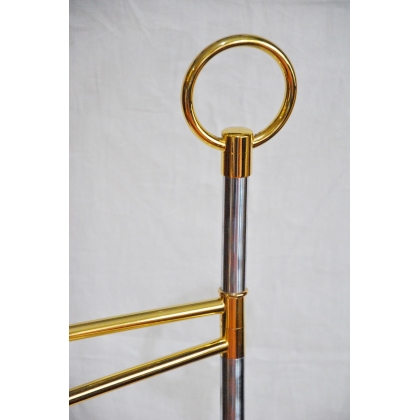 Polished and chrome-plated brass towel rack at  Moinat SA  - Antiques and home décor