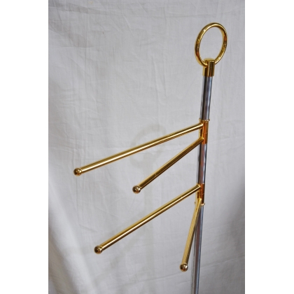 Polished and chrome-plated brass towel rack at  Moinat SA  - Antiques and home décor
