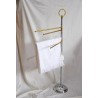 Polished and chrome-plated brass towel rack at  Moinat SA  - Antiques and home décor