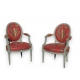 Fausse paire de fauteuils Louis XV.
