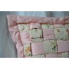 Pink and cream silk chequered cushion at  Moinat SA  - Antiques and home décor