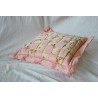 Pink and cream silk chequered cushion at  Moinat SA  - Antiques and home décor