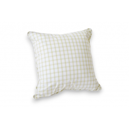 Coussin de décoration à carreaux vert