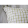Green chequered decorative cushion at  Moinat SA  - Antiques and home décor