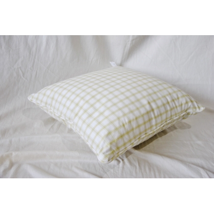 Green chequered decorative cushion at  Moinat SA  - Antiques and home décor
