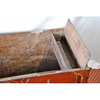 Carved and decorated Thai wooden chest at Moinat SA – Antiques and home décor