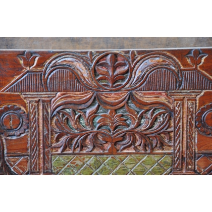 Carved and decorated Thai wooden chest at Moinat SA – Antiques and home décor