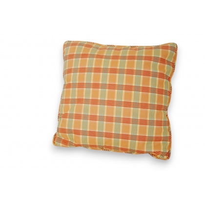 Coussin à carreaux jaune-miel