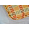 Honey-yellow checked cushion at  Moinat SA  - Antiques and home décor