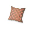 Brown and pink chequered cushion at  Moinat SA  - Antiques and home décor
