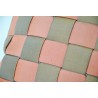 Brown and pink chequered cushion at  Moinat SA  - Antiques and home décor