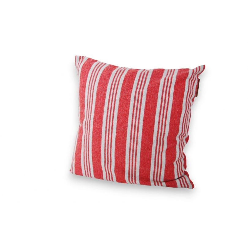 Red and grey striped "Lexington" cushion at Moinat SA – Antiques and home décor