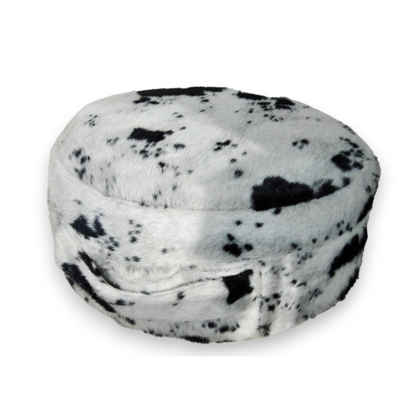 Black faux cowhide pouffe by Moinat SA – Antiques and home décor