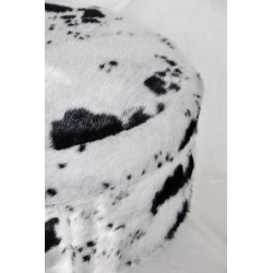Black faux cowhide pouffe by Moinat SA – Antiques and home décor