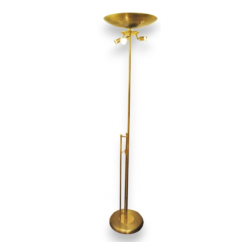  Lampadaire halogène double en laiton sur  Moinat SA  - Antiquités décoration