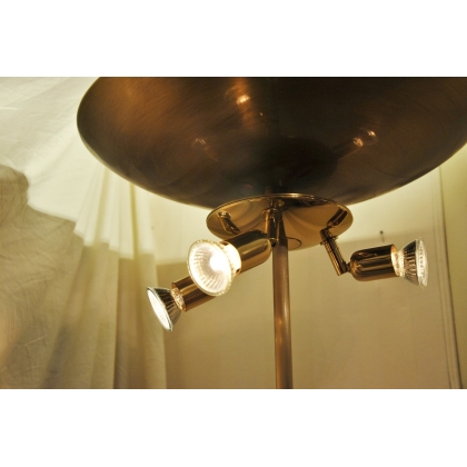  Lampadaire halogène double en laiton sur  Moinat SA  - Antiquités décoration