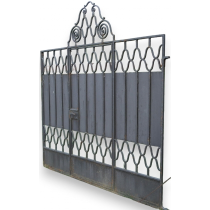  Portail Art Déco en fer forgé gris sur  Moinat SA  - Antiquités décoration