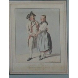 Pair of engravings entitled ‘Costumes’.  by Moinat SA  – Antiques and decorative arts –  Engravings, lithographs