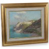 Paintings | Painting: ‘Village amongst the cliffs in Moinat SA’ – Antiques and home décor