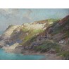 Paintings | Painting: ‘Village amongst the cliffs in Moinat SA’ – Antiques and home décor