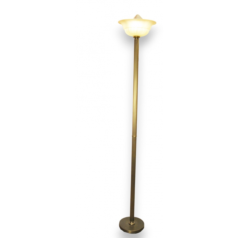  Lampadaire "Clunia" en laiton avec sur  Moinat SA  - Antiquités décoration