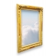 Miroir rectangulaire Napoléon III doré