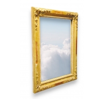 Miroir rectangulaire Napoléon III doré