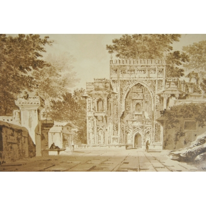 Paire de gravures "A view of a mosque  sur Moinat SA  - Antiquités décoration -  Gravures, Lithos