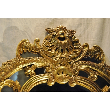  Miroir style Louis XV en bois sculpté sur  Moinat SA  - Antiquités décoration