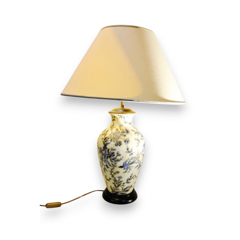  Lampe en porcelaine avec décor émaillé sur  Moinat SA  - Antiquités décoration
