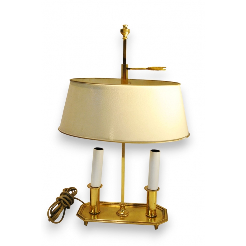 2-light bronze hot-water bottle lamp at Moinat SA – Antiques and home décor