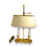 2-light bronze hot-water bottle lamp at Moinat SA – Antiques and home décor