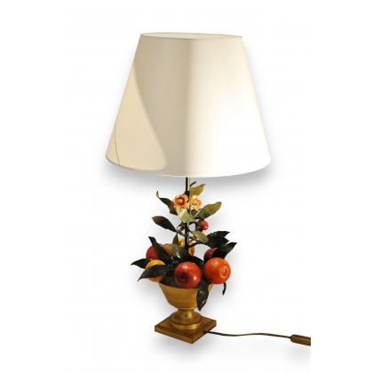  Lampe "HOEDIC" Fruits et fleurs en fer sur  Moinat SA  - Antiquités décoration