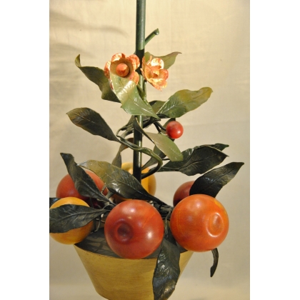  Lampe "HOEDIC" Fruits et fleurs en fer sur  Moinat SA  - Antiquités décoration